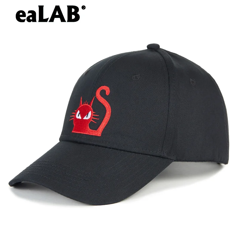 EaLAB Черная Женская Бейсболка Snapback мужская шапка для папы Повседневная Кепка