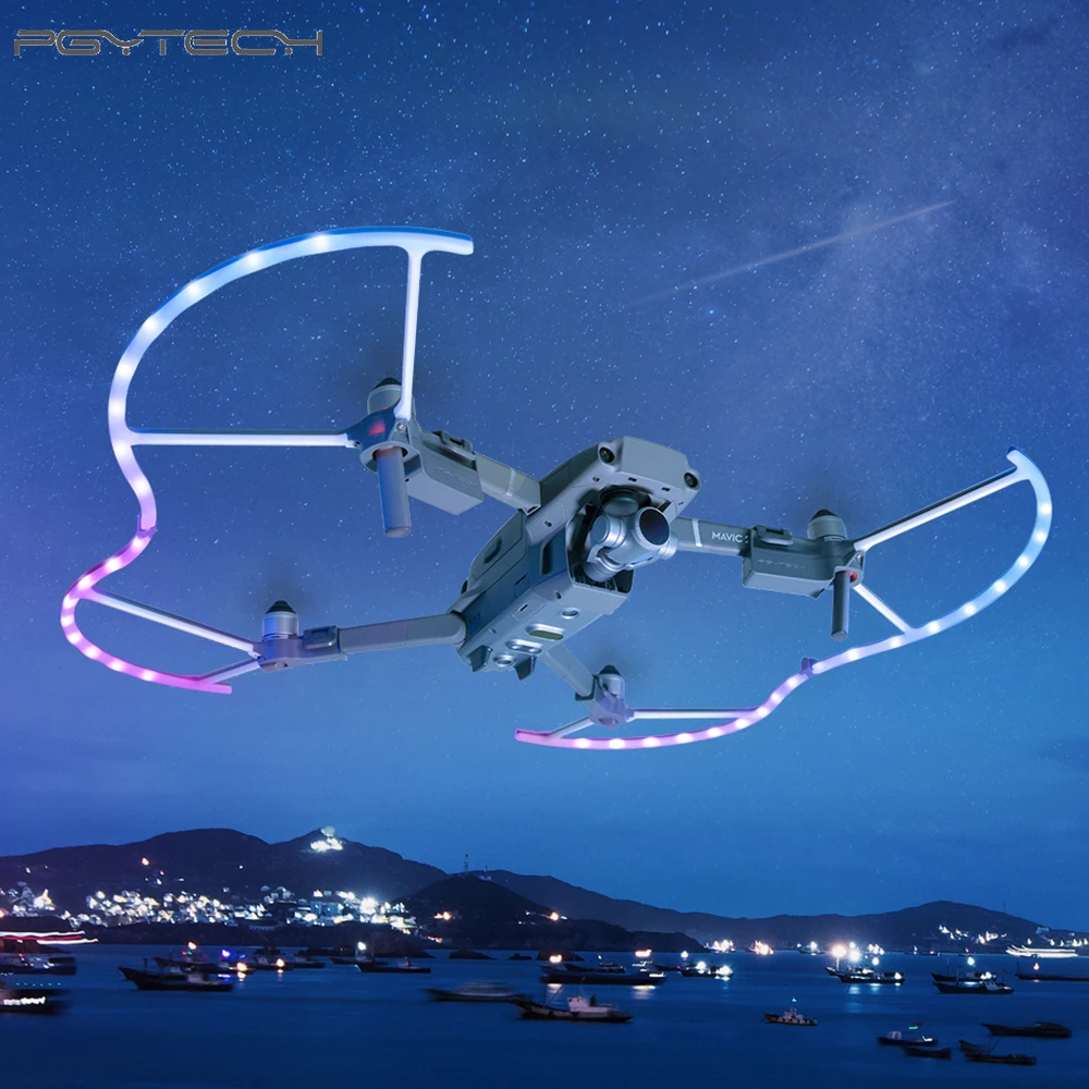 1set PGYTECH LED Propeller Guard for DJI Mavic 2 Protective Drone Pro/Zoom Accessories | Электроника