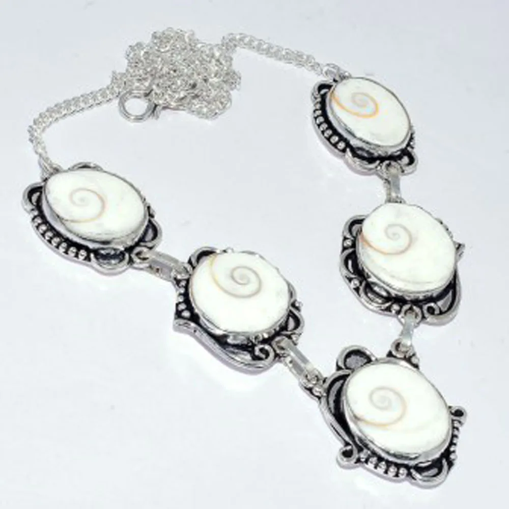 

Shiva Necklace Silver Overlay over Copper, 45 cm , N3598