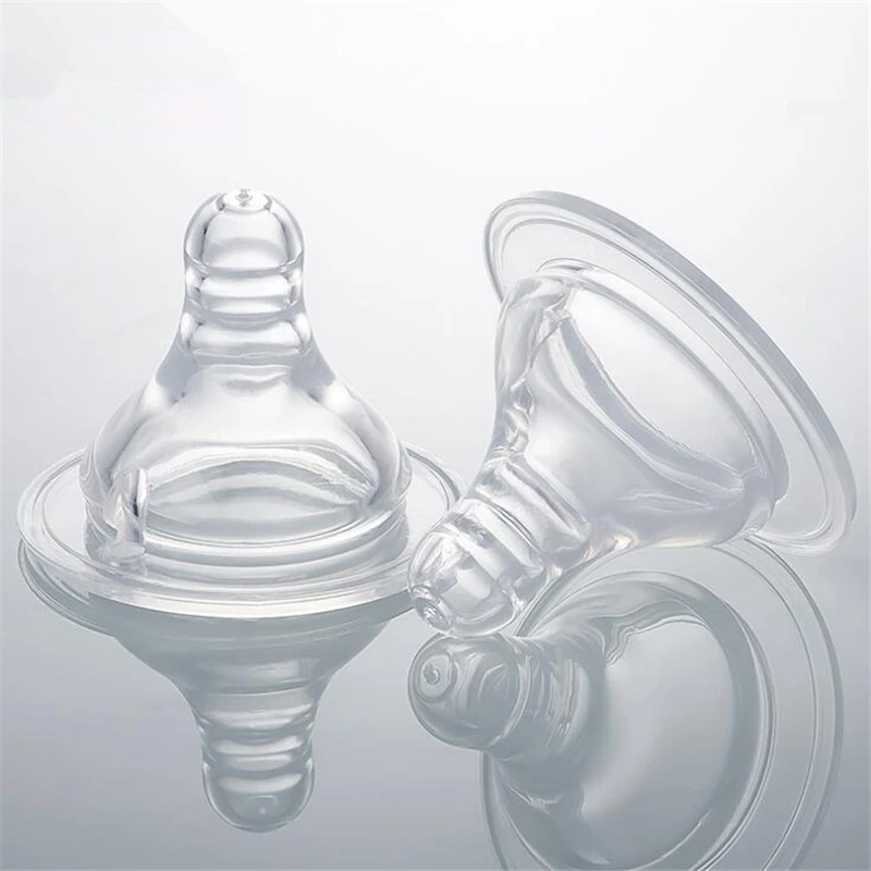 

Silicone Gel Wide Mouth Baby Infant Kid Teether Care Milk Feeding Bottle Pacifier Teat Breast Nipple Round Cross Hole