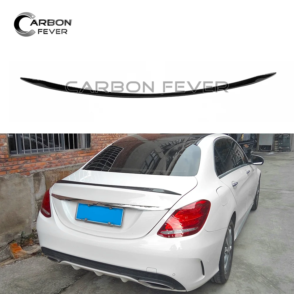 W205 Carbon Fiber C63 AMG Rear Trunk Spoiler For Mercedes W205 C Class