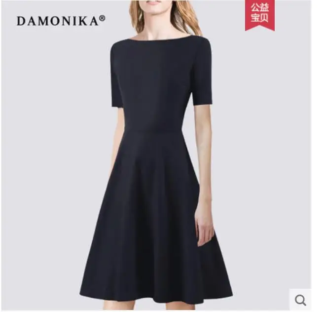 

Europe station 2018 spring summer fashionable dress European and American high-end temperament dress summer long OL slim a-line