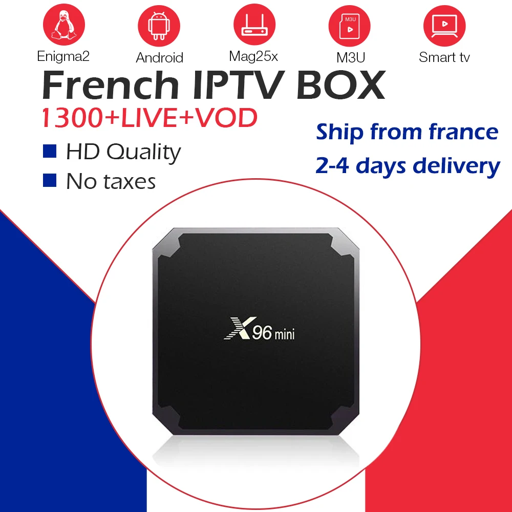 X96 Mini + Франция IPTV арабское IPTV NeoPro IP tv 1300 Live + 2000VOD Amlogic S905W Wifi 4 K плеер Android Smart tv Box телеприставка