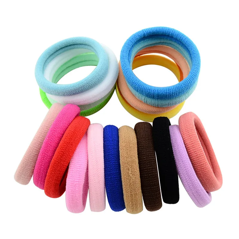 10PCS Lot Elastic Rope Ring Hairband Kids Candy Color Hair Band Ponytail Holder 