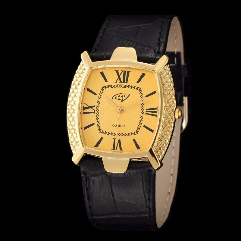 

2019 New fashion mens watches top brand luxury men watch big roman number dial quartz wristwatches erkek kol saati