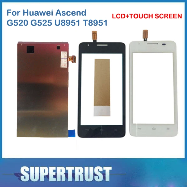 

4.5 Inch For Huawei Ascend G510 G520 U8951 T8951 Seperate LCD Screen Display and Touch Screen Replacement with tape