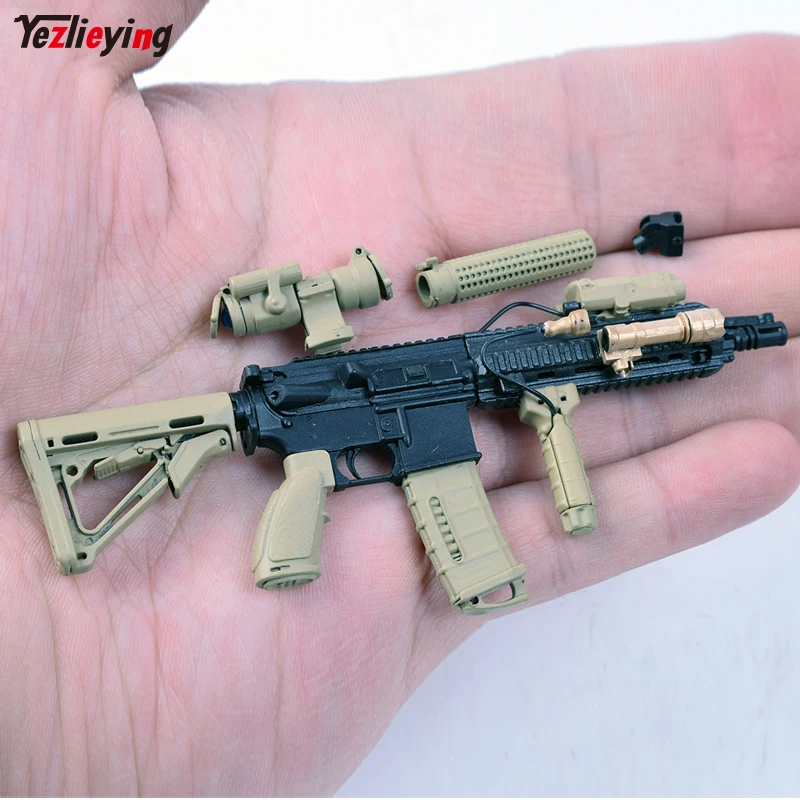 1/6 Scale Pistols 4D Assembling HK416 Jedi survive and eat chicken Gun
