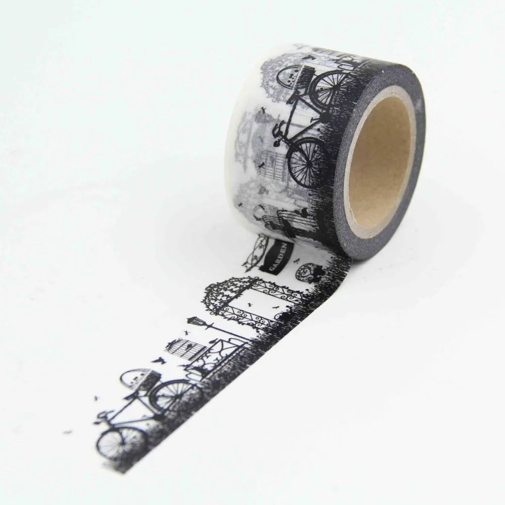 Super Beautiful Retro Black White Washi Paper Masking Tapes