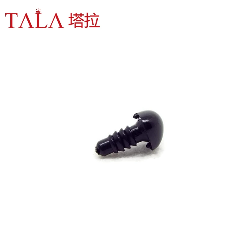 4.5mm-20mm Black Plastic Safety Noses For Amigurumi Dolls Stuffed Animals Dolls Toy Teddy Bear Come With Plastic Washers