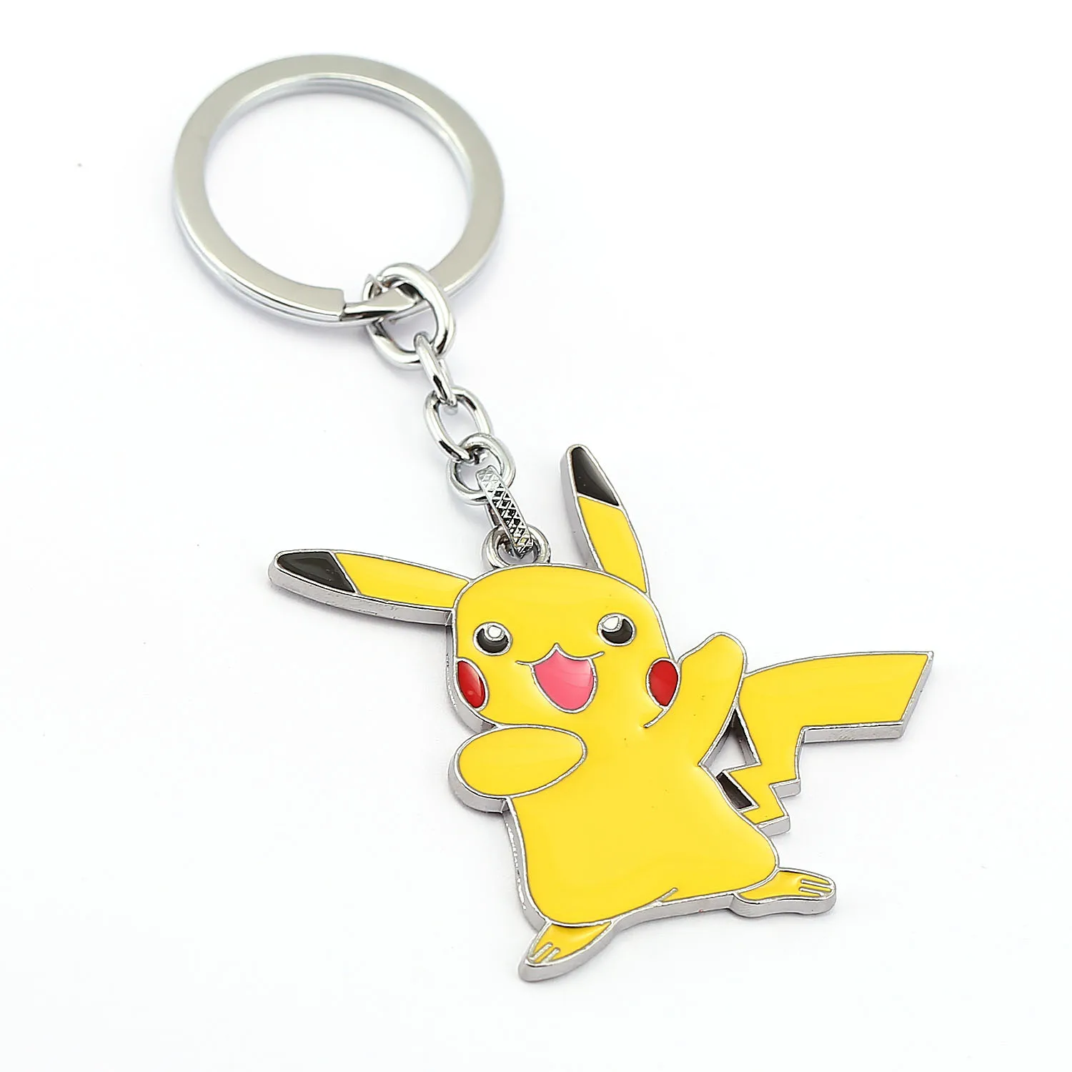 

JEWELRYGIFT 7 Style Pocket Monster Model Pikachu Squirtle Keychain Bulbasaur Pokemon Metal Alloy Keychain