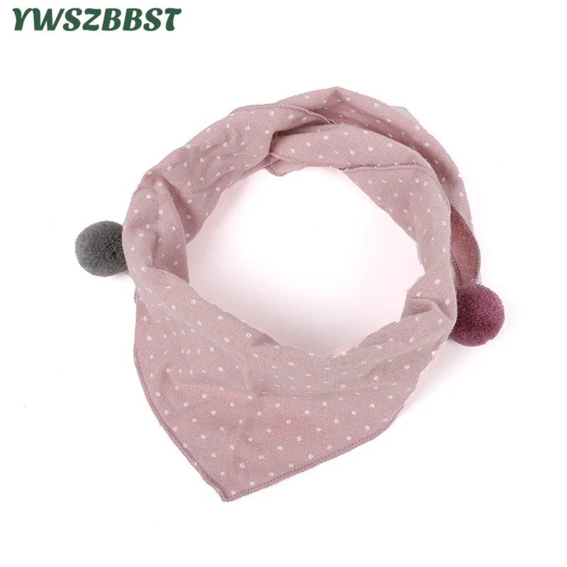 

2019 New Spring Summer Baby Girls Triangle Scarf Dot Print Baby Boys Shawl Children Cotton Neck Collars Warm Kids Neckerchief
