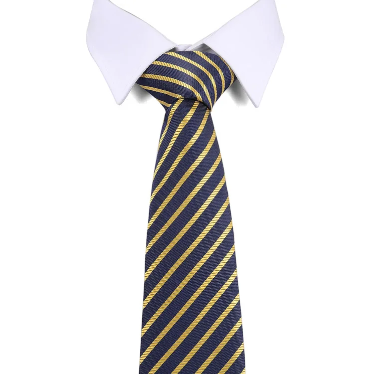 Шелк wovenJacquard галстуки для мужчин деловые свадебные костюмы 7,5 см Узкие галстуки с широкой шеей тонкие аксессуары Gravatas - Цвет: L130