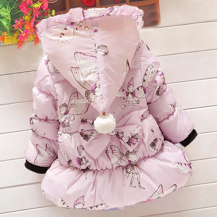 2018 Fall Winter 0 4Yrs Little Girls' Puffer Coat Baby Kids Cute Floral