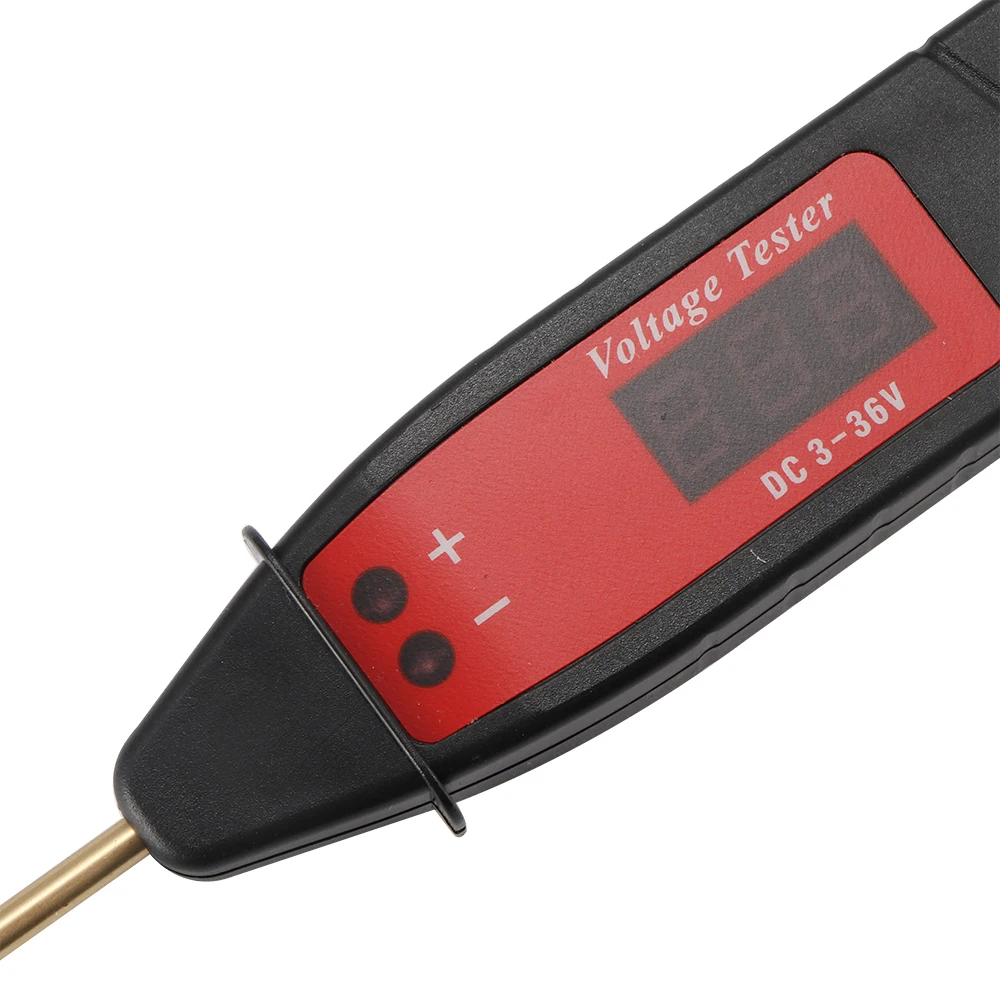 Onever Автомобильный цифровой ЖК Электрический тестер напряжения ручка Профессиональный Автомобильный тест er карандаш детектор с светодиодный светильник