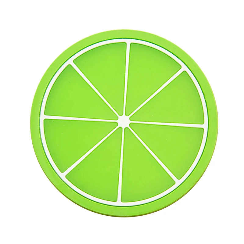 Современная мода фруктовый подстаканник силиконовый подстаканник для напитков коврик для посуды настольные коврики обеденные подстаканники кухонные аксессуары - Цвет: Green orange