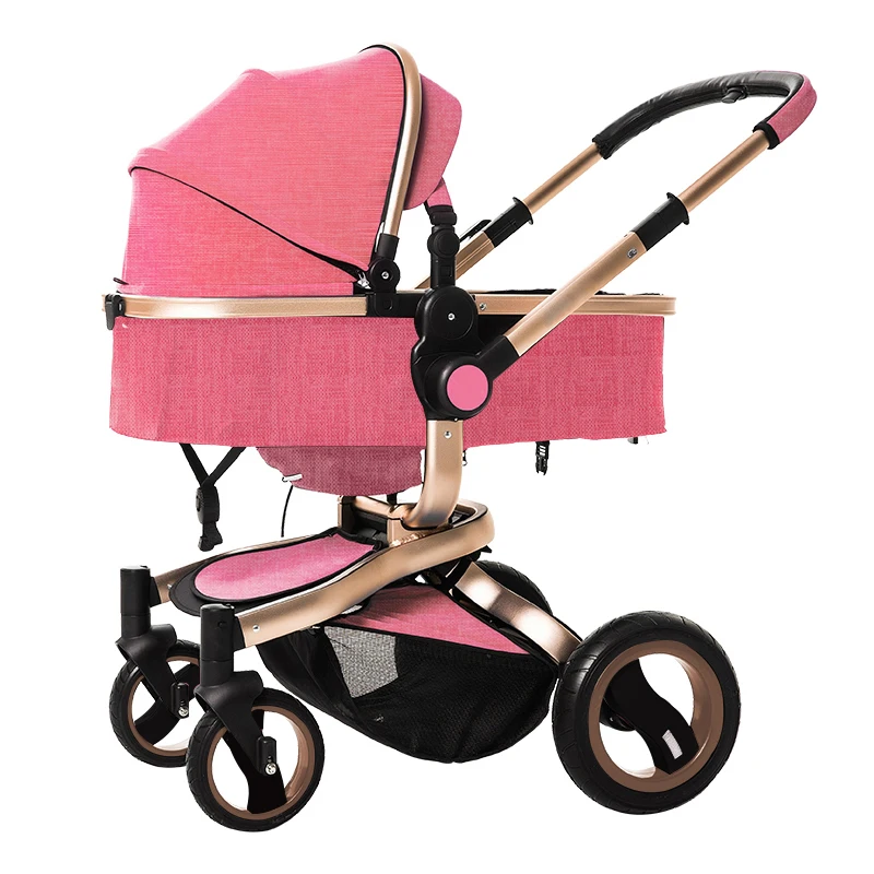 

Baby stroller European high landscape luxury baby carriage 3D stereo damping child trolley seat swivel dual-use baby carriage