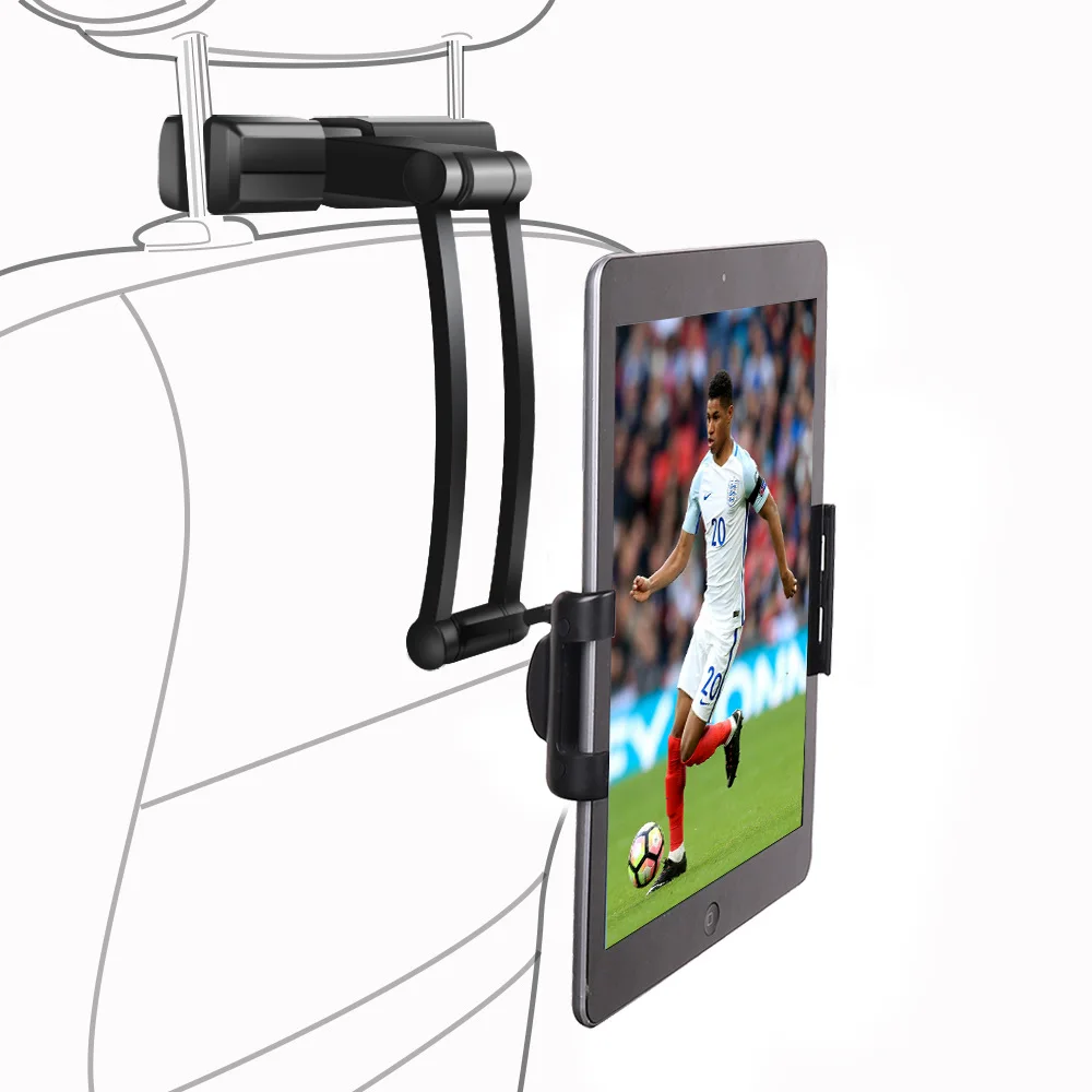 

Vmonv Aluminum Tablet Car Holder For iPad Air Mini 2 3 4 Pro 12.9 Back Seat Headrest 5-13 Inch Tablet Phone Stand for Iphone X 8