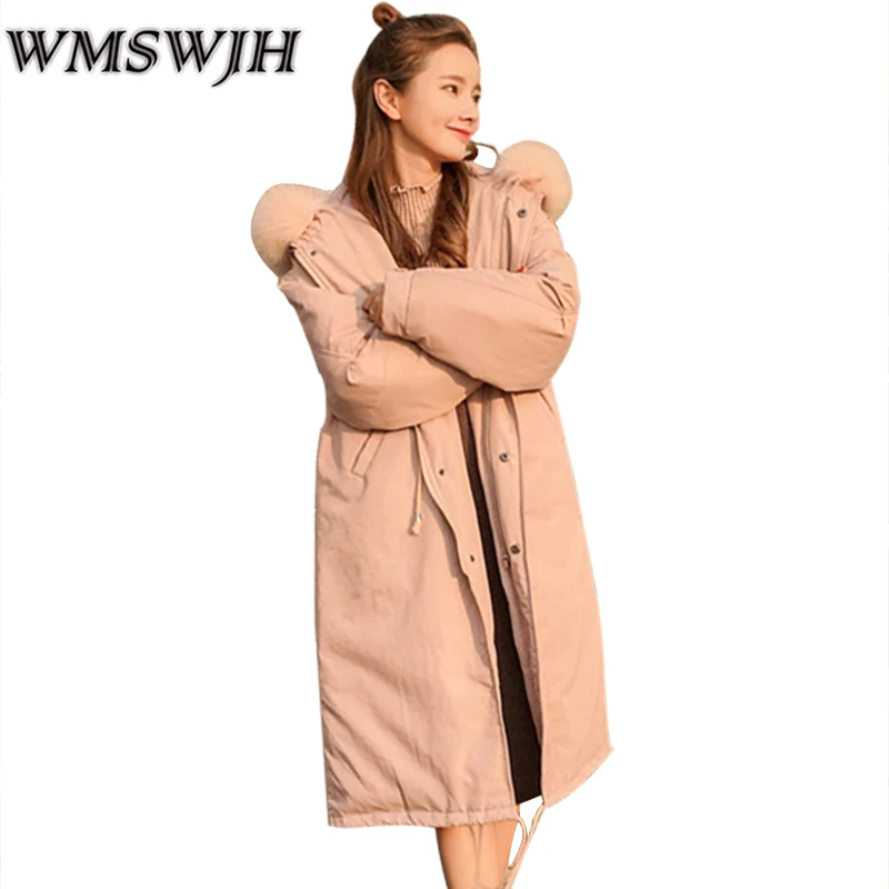

Winter Jackets For Women Parkas Outwear Slim Plus Size Fur Hooded Coat Quilted Jackets Medium-long Warm Winter Female Jacket