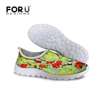 

New 2015 Spring & Summer Men's Flats With Shoes Green Wall Printing Net Breathable Low Board Casual Shoes Daily Walking Shoes