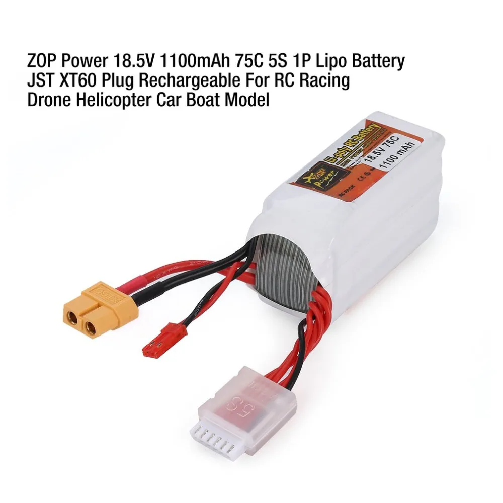 ZOP الطاقة 14.8 V 18.5 V 11.1 V 1100 mAh 75C 4 S 1 P يبو بطارية JST XT60 التوصيل قابلة للشحن ل RC سباق مروحية لعبة بدون طيار عارض قوارب ZOP الطاقة 14.8 V 18.5 V 11.1 V 1100 mAh 75C 4 S 1 P يبو بطارية JST XT60 التوصيل قابلة للشحن ل RC سباق مروحية لعبة بدون طيار عارض قوارب