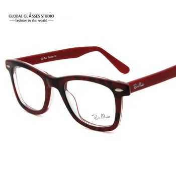 

Demi Gray Red Men Women Acetate glasses Clean Lens Eyeglasses Eyewear 604G-S/H