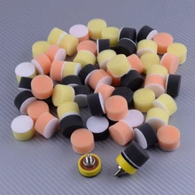 Beler 2 шт. " 25 мм M6 задняя пластина и 60 шт. полировщик для автомобиля Смешанная Губка Полировка полировальные колодки ручной инструмент