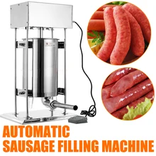 1 шт. высокое качество 10л электрическая нержавеющая сталь ручная надежная машина для приготовления колбасы 110/220 В 25 Вт колбаса машина