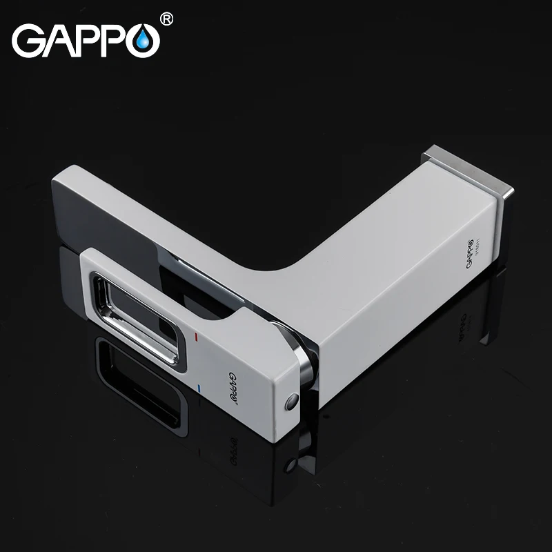 GAPPO Basin faucets white washbasin bath faucets brass basin mixer chrome waterfall tap bathroom sink faucet water