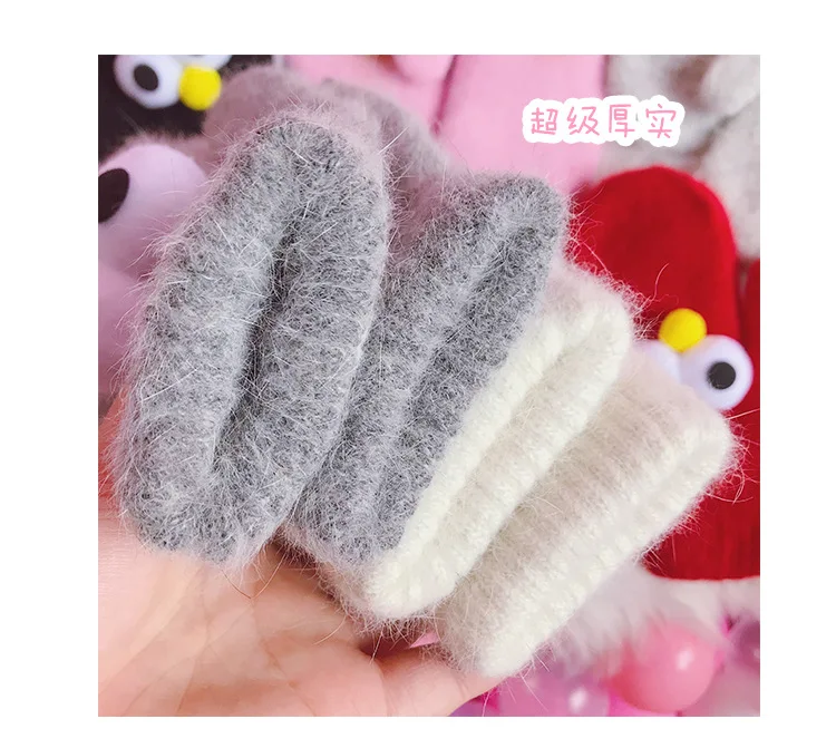 Wholesale 6pairs Japanese cute big eyes small fresh soft sister students wild warm gloves cold gloves couple gloves SH296 TY01