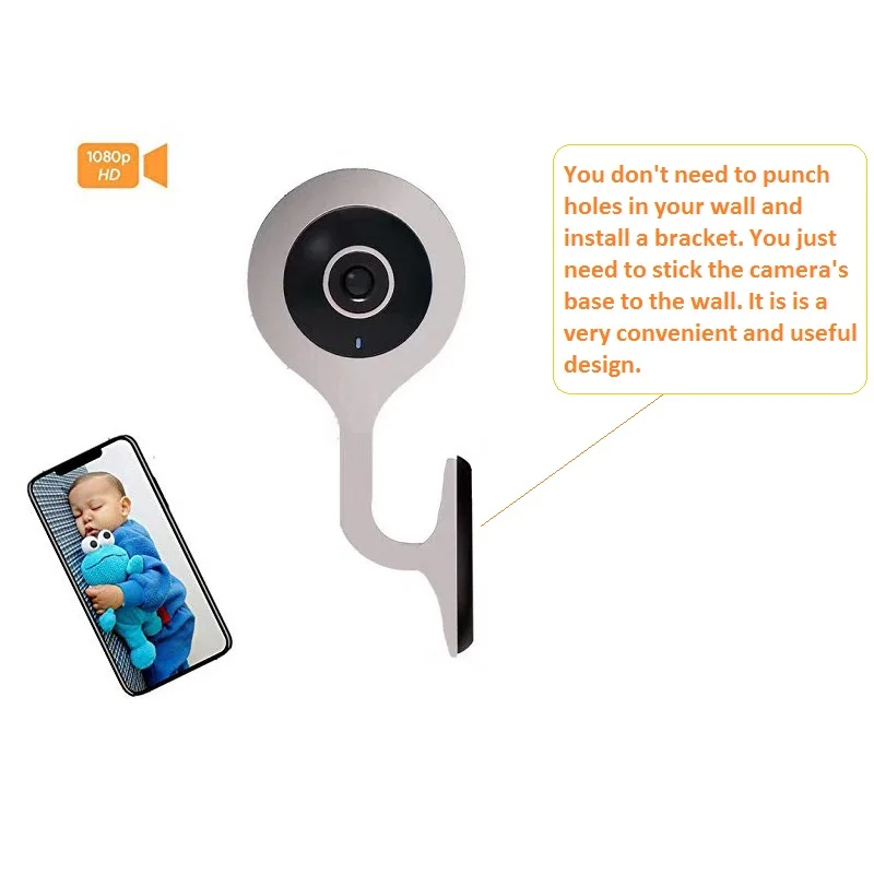 

wdskivi 1080p Baby Monitor Mini IP Camera Wireless Wifi Camera Security Surveillance CCTV Camera Push notification Alarm Picture