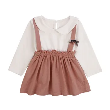 

Newborn Kids Baby Girls Dress Spring Long Sleeve Cotton Kids Dress Girls Doll Collar Cute Baby Girl Princess Dress