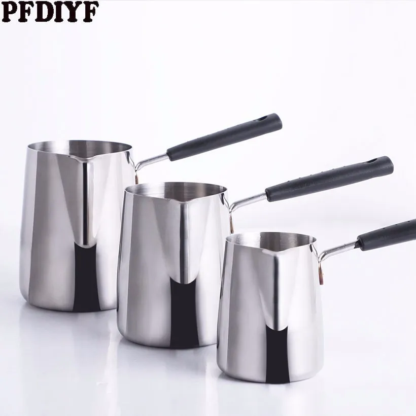 Европейская длинная ручка Moka Pot 304 нержавеющая сталь кофейник масло плавление Пробивной горшок Европейский доильный кувшин французский пре... Европейская длинная ручка Moka Pot 304 нержавеющая сталь кофейник масло плавление Пробивной горшок Европейский доильный кувшин французский пре...