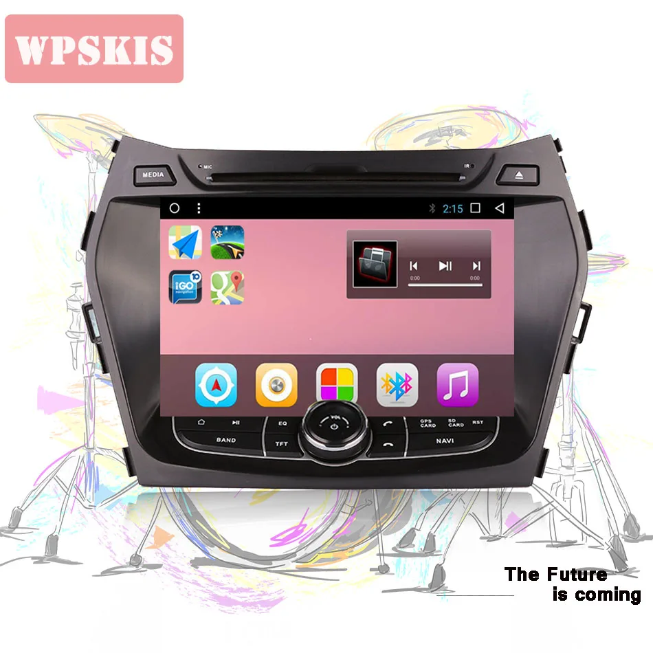 Excellent Auto 2 Din 4+64GB Android 9.0 Car dvd gps player For HYUNDAI IX45 2013 - 2018 SANTA FE santafe With WIFI Car multimedia Headunit 3