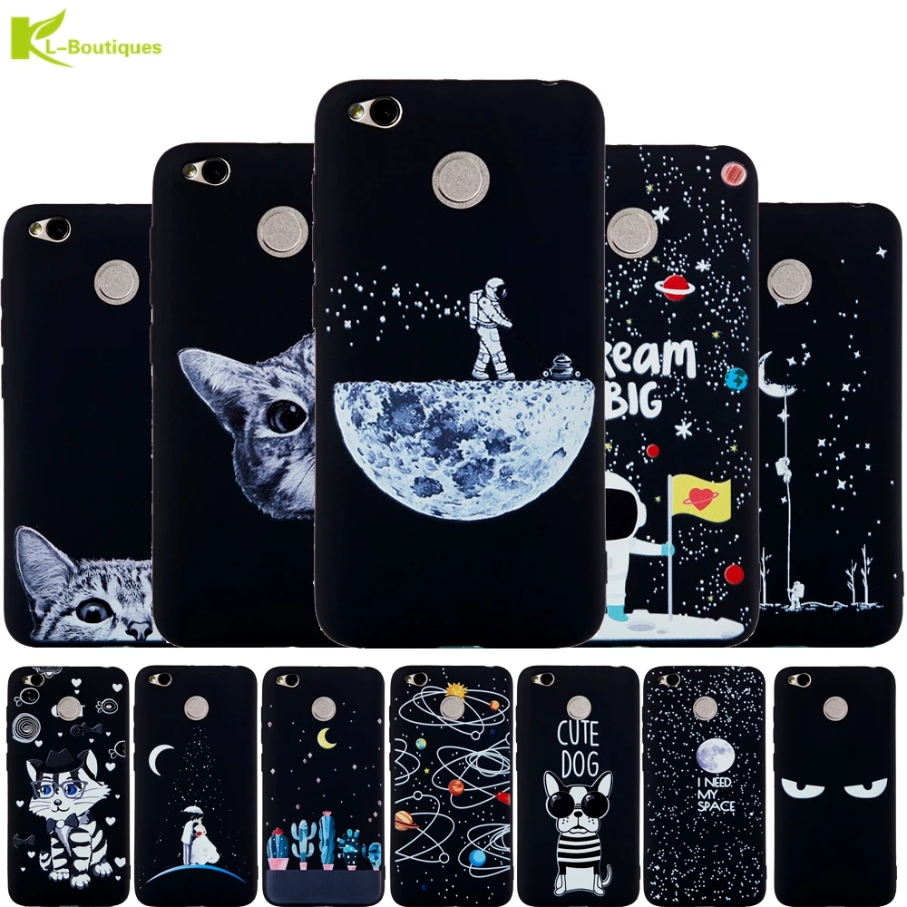 

Xioami Redmi 4A 3D Astronaut Phone Case Etui on For Fundas Xiaomi Redmi 4A 4X Soft TPU Silicone Case Cartoon Cat Cover Coque