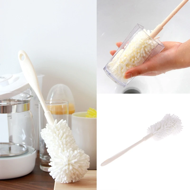 

Long Handle Sponge Cup Brush Cleaning Glass Milk Bottle Cleaner Kitchen Tools