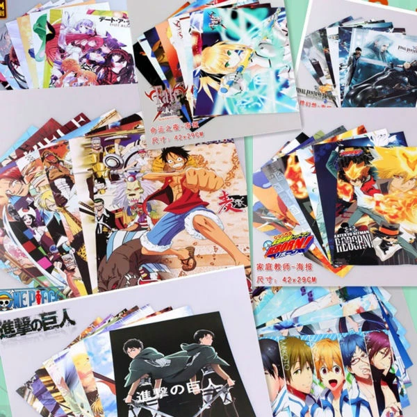 400 Pcs Anime Poster Lot Hunter X Hunter Fairy Tail Sao Death Note Tokyo Free Posters 42x29cm Mixed One Piece Fairy Tailposter Lot Aliexpress