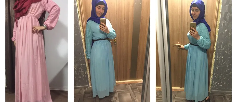 A009 модные шифоновые мусульманские платья для женщин Кафтан абайя турецкая исламская одежда для женщин размера плюс абайя