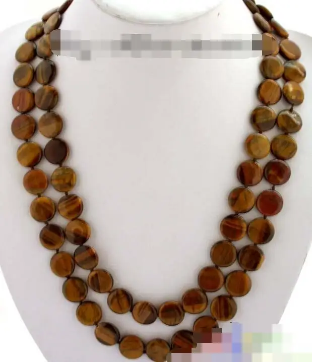 

song voge gem nanJ2014 coin nature tiger's-eye stone necklace