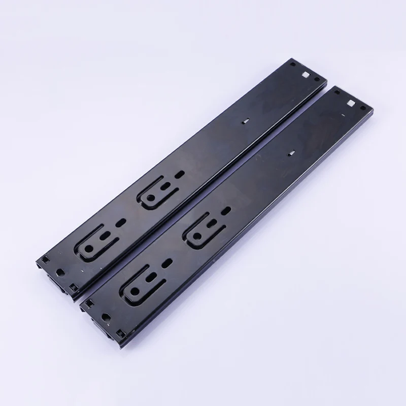 

12inch Mute Steel Damping Buffer Three Section Drawer Slide Self Closing Runner 88 WWO66