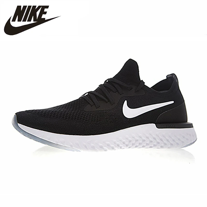 

Nike Epic React Flyknit Women Running Shoes Black White Sneakers Sport Outdoor Breathable AQ0070-600