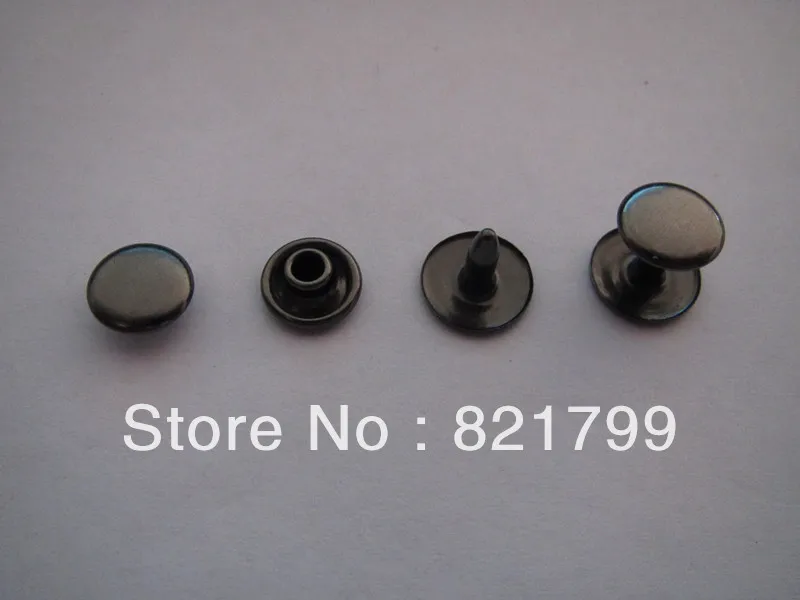 

6mm metal rivets button for cloth or garment rivets color black nickel200sets