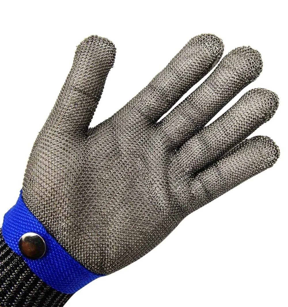 

Safety Cut Proof Stab Resistant Stainless Steel Metal Mesh Butcher Glove Size XL High Performance Level 5 Protection