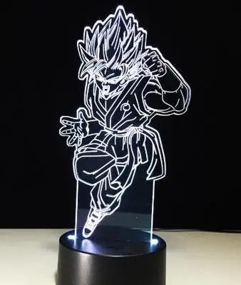 Dragonball мультфильм 3D светодиодный стерео Night Light Создать Настольная лампа с сенсорным 7 цветов изменить огни для фонарь для спальни подарок для детей - Испускаемый цвет: style 4