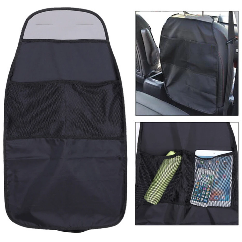 

Car Seat Back Protector Cover For Kids Kick Clean Mat Protects Anti Dirty Cover With Storage Bags Protector Anti-kick Clean Mat