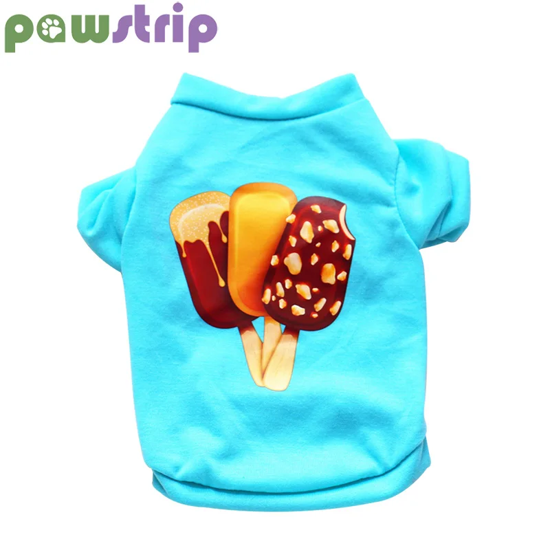 pawstrip Ice Cream Dog Shirt Pet Summer Dog Clothes Pomeranian