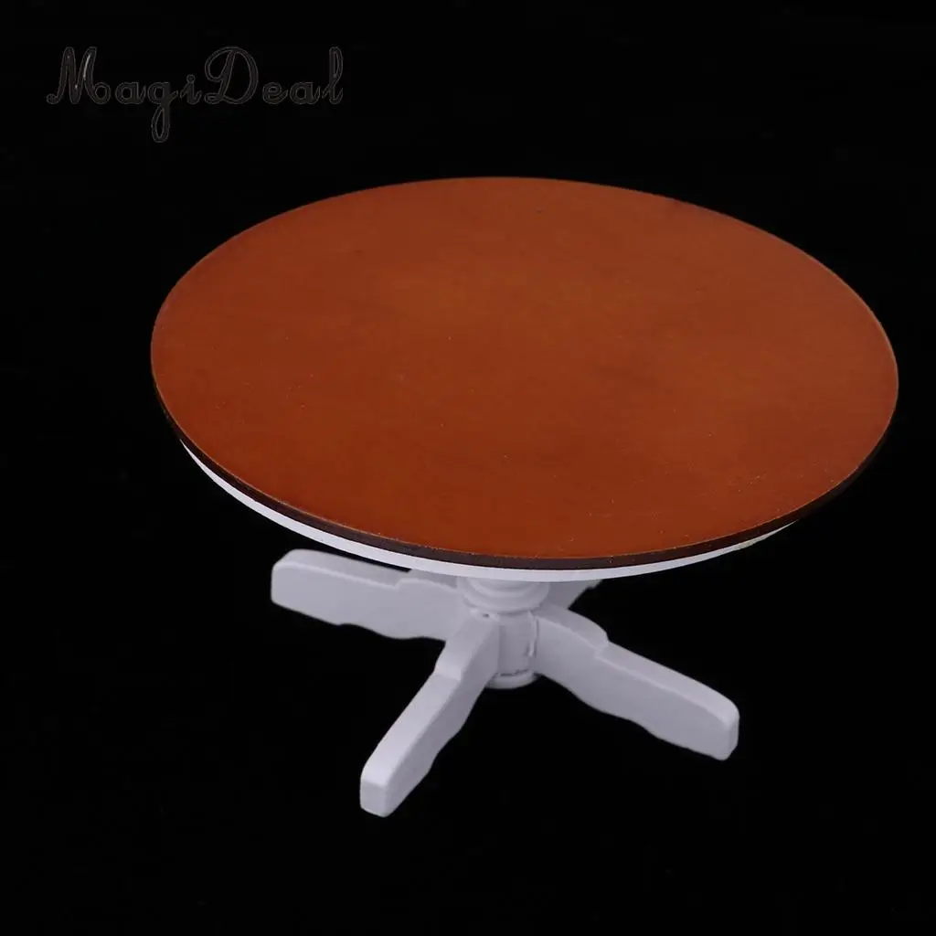 European Style 1/12 Wooden Table Chair Wine Cabinet Furniture for Dolls House Dining Room Decor Accessories