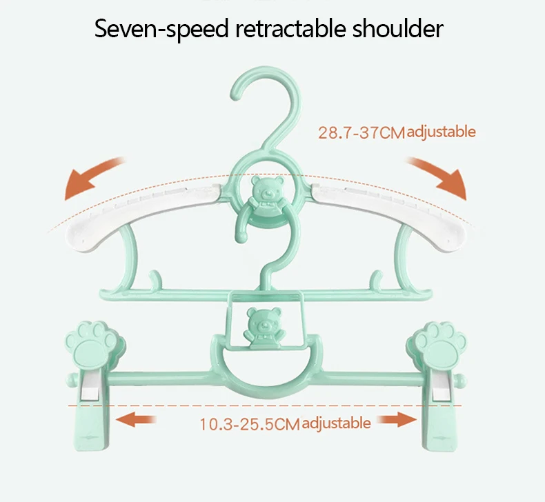 10 шт. качественная детская пластиковая вешалка с милым рисунком, вешалка для одежды с поворотным крючком на 360, нескользящая детская сушилка для одежды