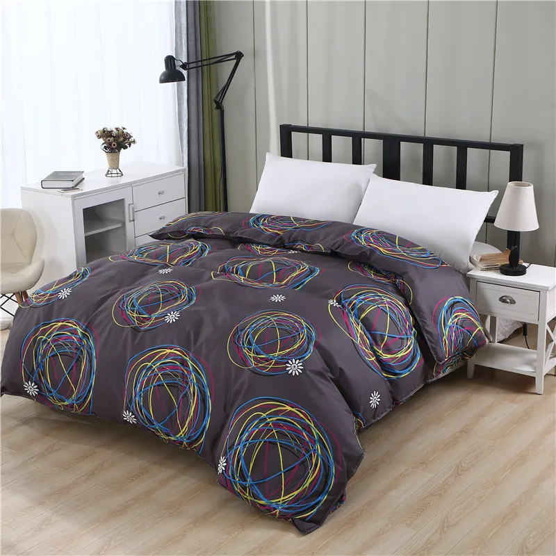 

1 piece 100% polyester advanced printing duvet cover rustic style high quality active printing encryption fabric