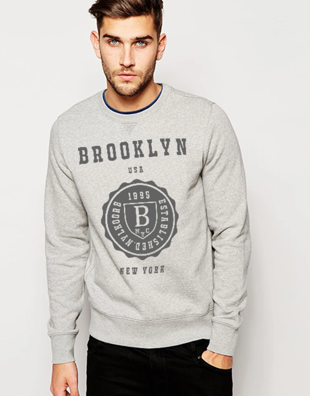 2018 BROOKLYN HIGH QUALITY West Style New York Designer look Mens sweatshirt clothing Jones Long