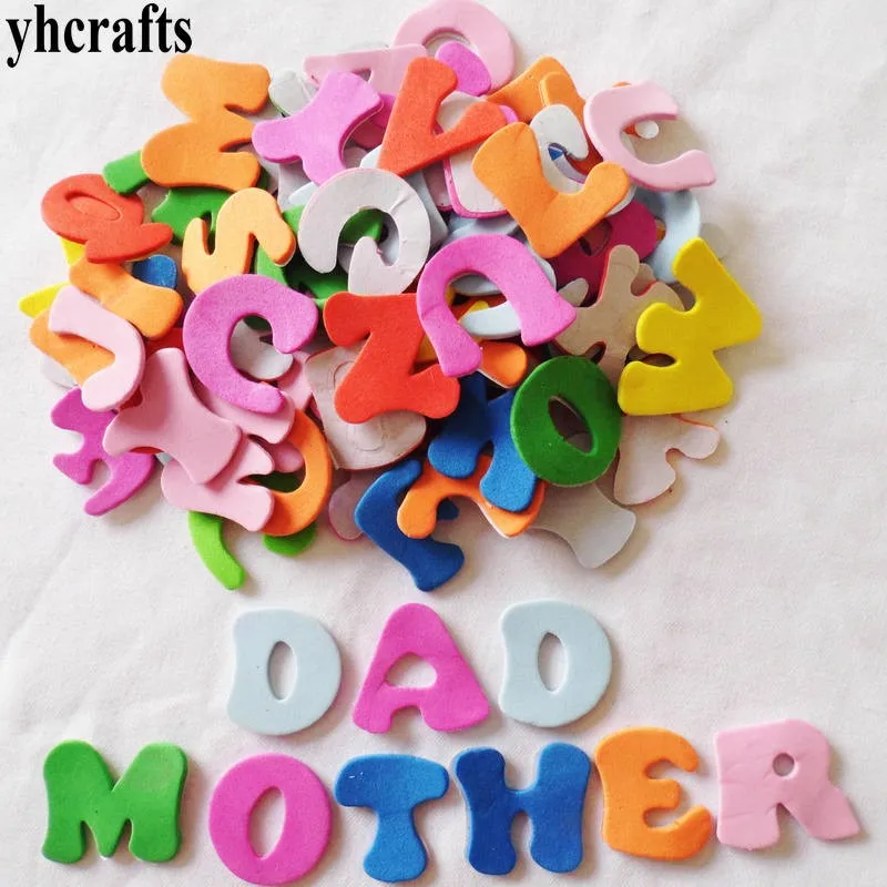 

10bags/LOT.Alphabet letters foam stickers Teach your own Early learning educational toys Self learning Creative Handmade crafts